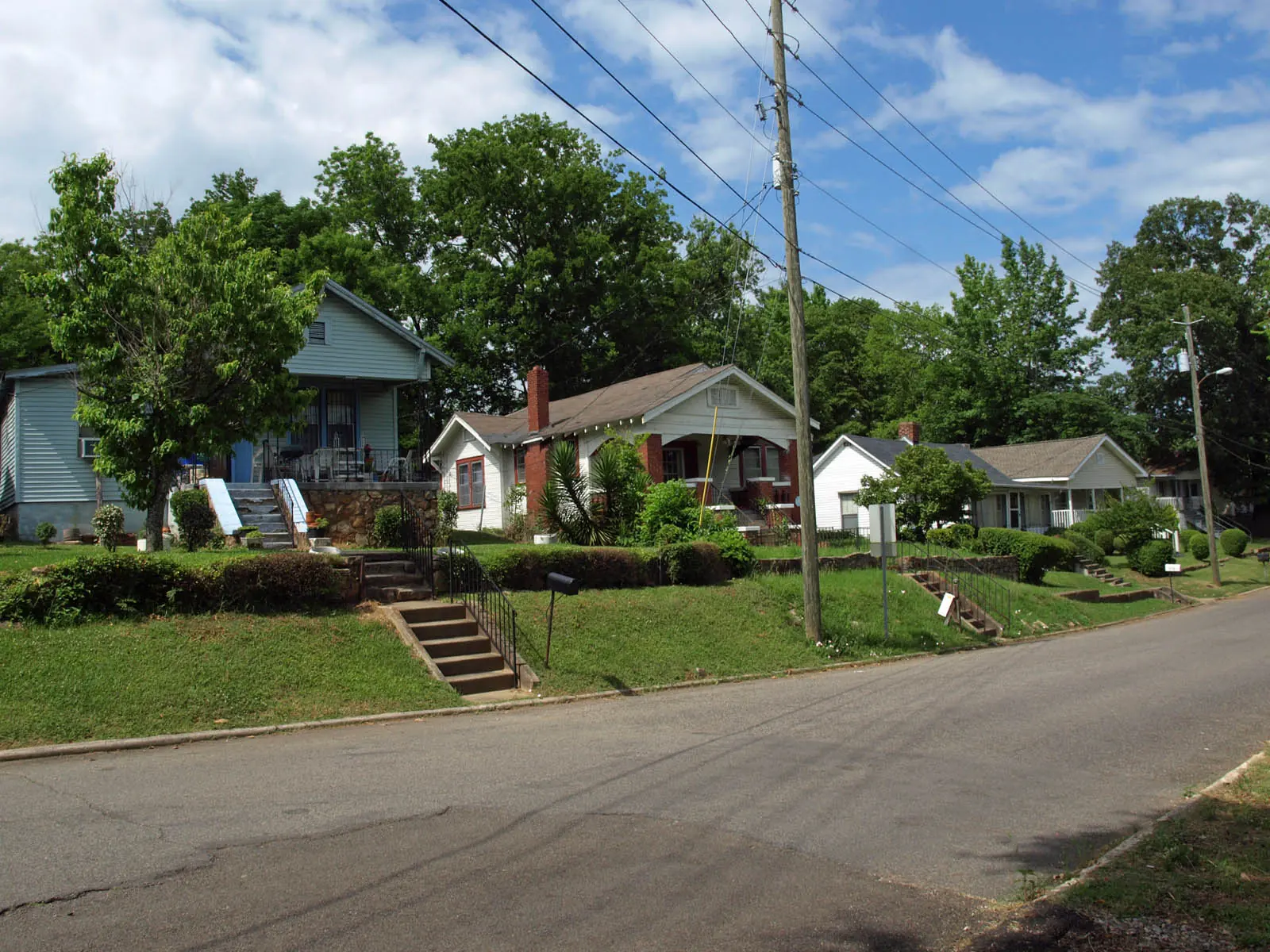 Houses on 26th Avenue South in Homewood's Rosedale Park Historic District